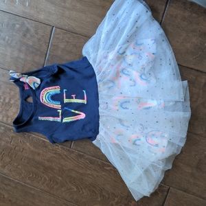 Eric Threads sleeveless sparkly tulle love and rainbows 2T dress